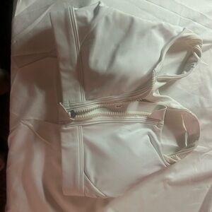 Fabletics White Zip-Up Top